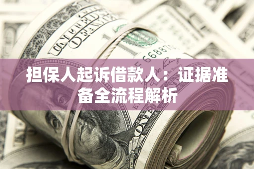 济南担保人起诉借款人：证据准备全流程解析